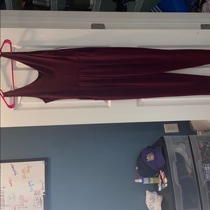 Maroon stretchy body suit